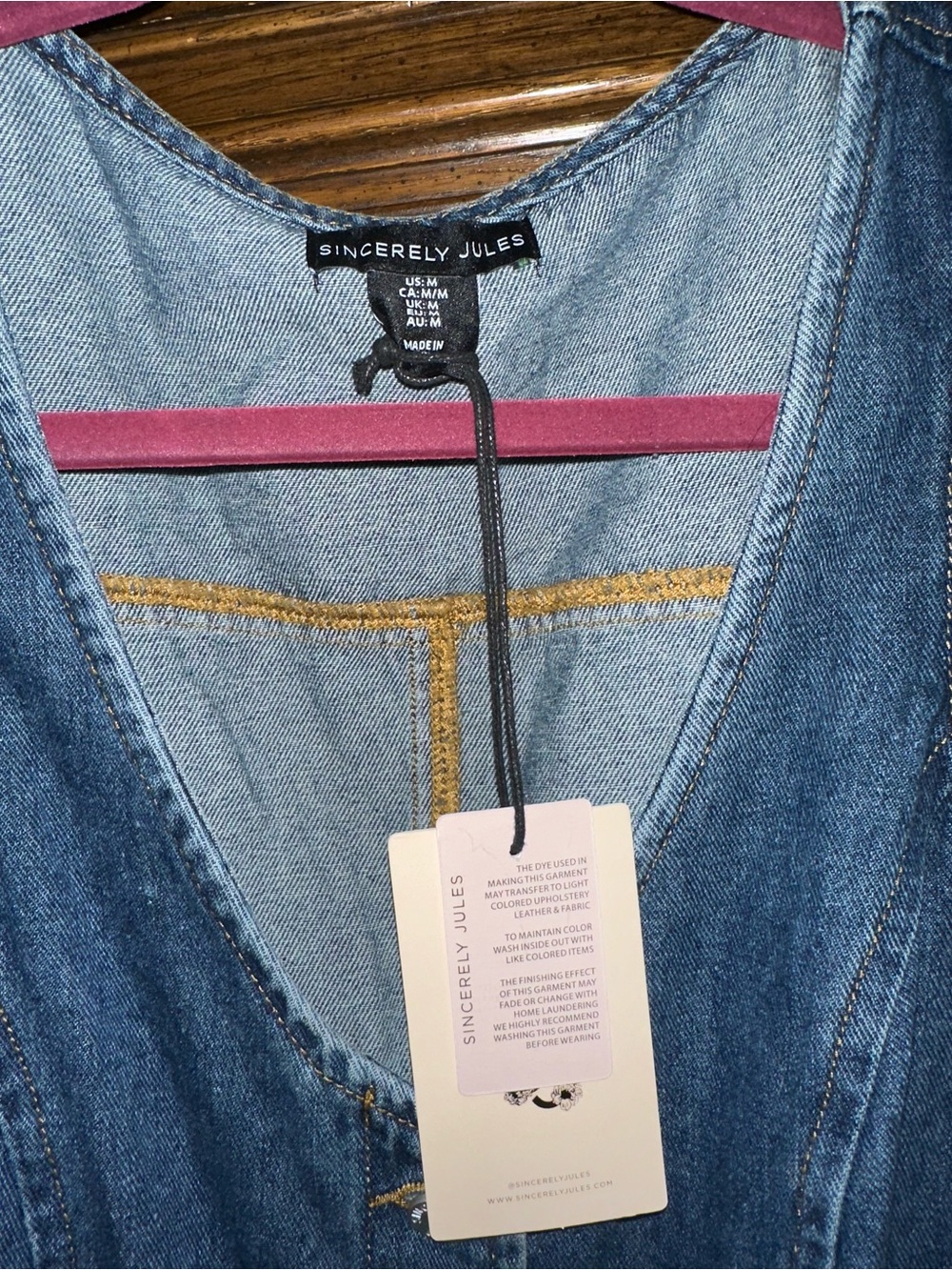 Women's Denim Button-Front Dress - Picture 2 of 2
